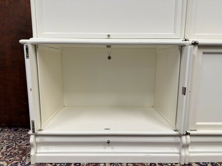 Klassiek-Engels-Antiek-Oud-Originele-Globe-Wernicke-Dressoir-Boekenkast-Wit