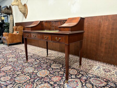 Antiek-Oud-Klassiek-Engels-Chesterfield-Secretaire-Bureau-Desk