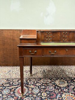 Antiek-Oud-Klassiek-Engels-Chesterfield-Secretaire-Bureau-Desk