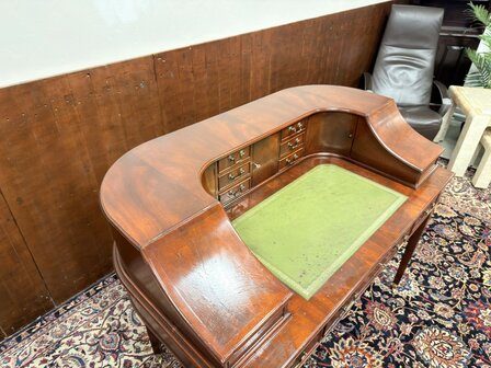 Antiek-Oud-Klassiek-Engels-Chesterfield-Secretaire-Bureau-Desk