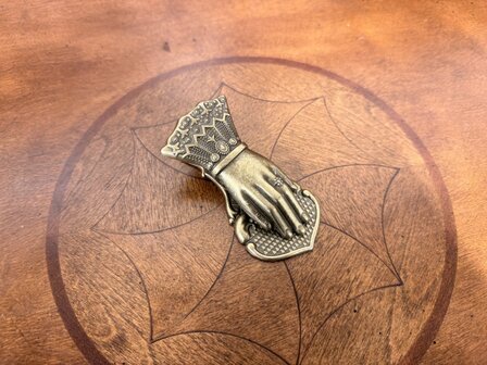 Klassiek-Engels-Antiek-Oud-Messing-Papierklem