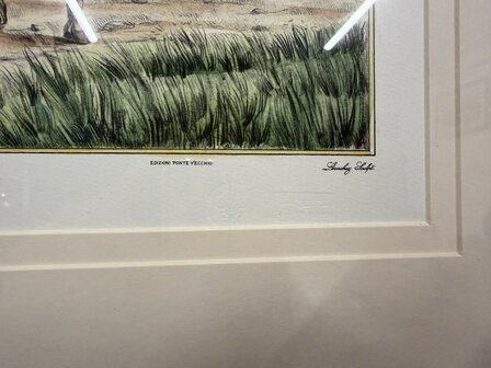 Klassiek-Antiek-Oud-Franse-Prent-Deux-Chevaux-De-Chasse-4