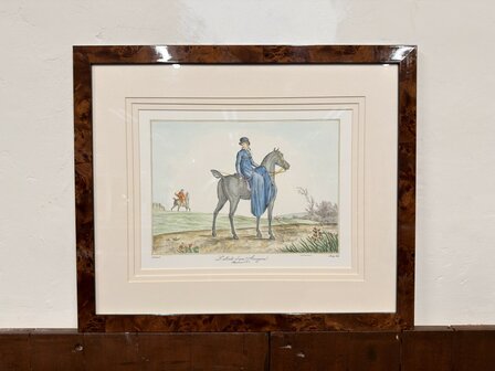 Klassiek-Antiek-Oud-Franse-Prent-L'attente-D'une-Amarone