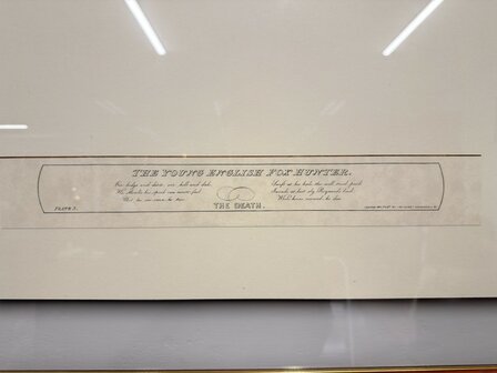 Klassiek-Oud-Antiek-Engels-Prent-The-Death-Wortelnotenhout-Lijst-3