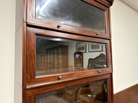 Klassiek-Engels-Antiek-Oud-Chesterfield-Globe-Wernicke-Boekenkast-Kast