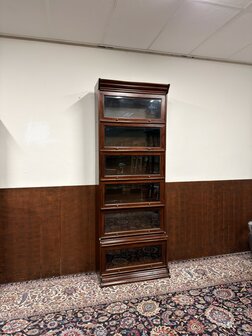 Klassiek-Engels-Antiek-Oud-Chesterfield-Globe-Wernicke-Boekenkast-Kast