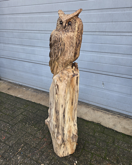 Houtsnijwerk-houtsculptuur-tuinbeeld-kunstwerk-van-een-uil-met-oren-1