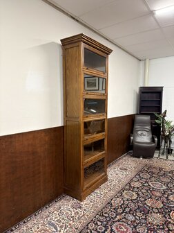 Klassiek-Engels-Antiek-Oud-Chesterfield-Globe-Wernicke-Boekenkast-Bibliotheekkast