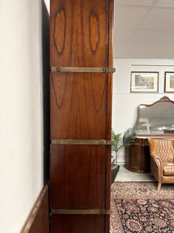 Klassiek-Engels-Antiek-Oud-Chesterfield-Originele-Globe-Wernicke-Boekenkast-Kast-Mahoniehout