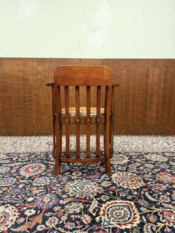 Klassiek-Engels-Antiek-Oud-Globe-Wernicke-Bureaustoel-Stoel-3