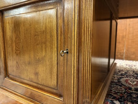 Klassiek-Engels-Antiek-Oud-Chesterfield-Eikenhout-Eichholtz-Bureau-Desk-Parnerdesk