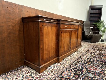 Klassiek-Engels-Antiek-Oud-Chesterfield-Vintage-Art-Deco-Dressoir-Kantoorkast-Kast-Kersenhout