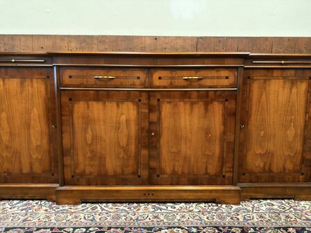 Klassiek-Engels-Antiek-Oud-Chesterfield-Vintage-Art-Deco-Dressoir-Kantoorkast-Kast-Kersenhout