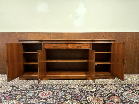 Klassiek-Engels-Antiek-Oud-Chesterfield-Vintage-Art-Deco-Dressoir-Kantoorkast-Kast-Kersenhout