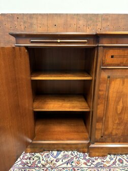 Klassiek-Engels-Antiek-Oud-Chesterfield-Vintage-Art-Deco-Dressoir-Kantoorkast-Kast-Kersenhout