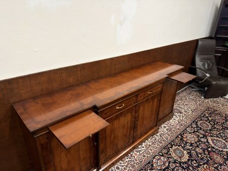 Klassiek-Engels-Antiek-Oud-Chesterfield-Vintage-Art-Deco-Dressoir-Kantoorkast-Kast-Kersenhout