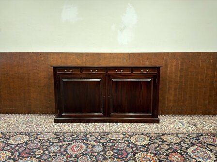 Klassiek-Oud-Antiek-Engels-Antiek-Vintage-Chesterfield-Kantoorkast-Dressoir