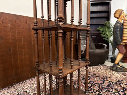 Klassiek-Oud-Antiek-Engels-Antiek-Vintage-Chesterfield-Boekenmolen-Boekenrek-Boekenkast