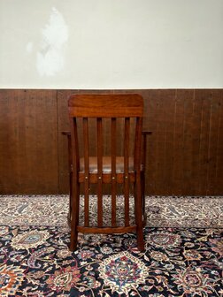 Klassiek-Antiek-Oud-Chesterfield-Engels-Vintage-Globe-Wernicke-Art-Deco-Bureaustoel-Stoel
