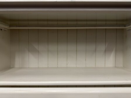 Klassiek-Engels-Vintage-Antiek-Oud-Chesterfield-Wit-Witte-Globe-Wernicke-Stijl-Boekenkast-Kast