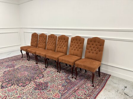 Set-Klassiek-Antiek-Oud-Engels-Chesterfield-Vintage-Set-Stoelen-Eetkamerstoelen