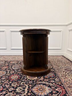 Klassiek-Engels-Antiek-Oud-Chesterfield-Vintage-Boekenmolen-Boekenkast-Kantoorkast