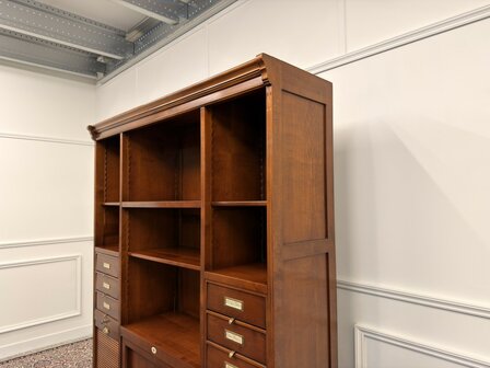 Klassiek-Italiaans-Antiek-Oud-Vintage-Assi-D'asolo-Boekenkast-Bibliotheekkast-Kast