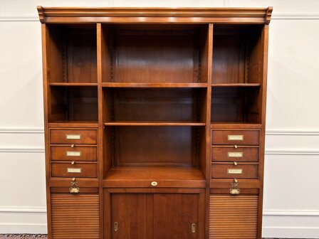 Klassiek-Italiaans-Antiek-Oud-Vintage-Assi-D'asolo-Boekenkast-Bibliotheekkast-Kast