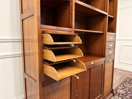 Klassiek-Italiaans-Antiek-Oud-Vintage-Assi-D'asolo-Boekenkast-Bibliotheekkast-Kast