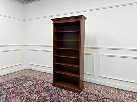 Klassiek-Engels-Antiek-Oud-Vintage-Open-Boekenkast-Kast