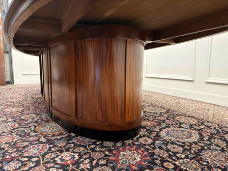 Klassiek-Engels-Antiek-Oud-Vintage-Chesterfield-Grote-Art-Deco-Vergadertafel-Tafel