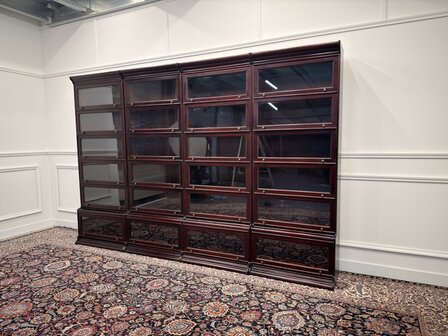 Klassiek-Engels-Antiek-Oud-Vintage-Globe-Wernicke-Boekenkast-Bibliotheekkast-Kast