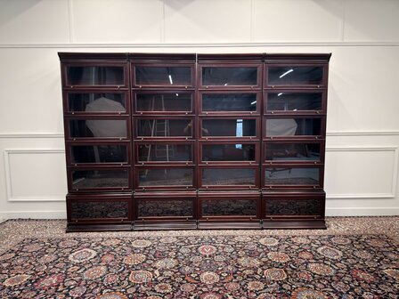 Klassiek-Engels-Antiek-Oud-Vintage-Globe-Wernicke-Boekenkast-Bibliotheekkast-Kast