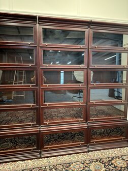 Klassiek-Engels-Antiek-Oud-Vintage-Globe-Wernicke-Boekenkast-Bibliotheekkast-Kast