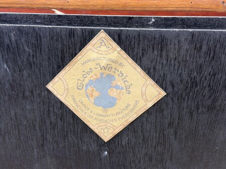 Klassiek-Engels-Antiek-Oud-Vintage-Chesterfield-Originele-Globe-Wernicke-Boekenkast-Bibliotheekkast-Kast