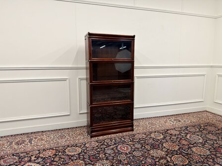 Klassiek-Engels-Antiek-Oud-Vintage-Chesterfield-Originele-Globe-Wernicke-Boekenkast-Kast