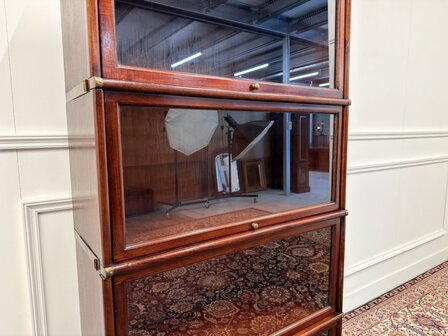 Klassiek-Engels-Antiek-Oud-Vintage-Chesterfield-Originele-Globe-Wernicke-Boekenkast-Kast