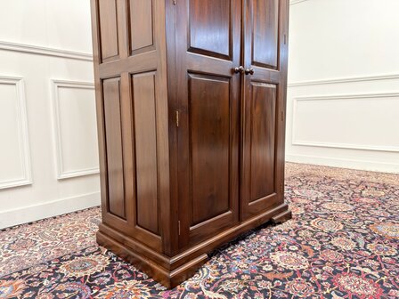 Klassiek-Engels-Antiek-Oud-Mahoniehout-Vintage-Chesterfield-Kledingkast-Kast