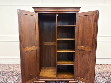 Klassiek-Engels-Antiek-Oud-Mahoniehout-Vintage-Chesterfield-Kledingkast-Kast