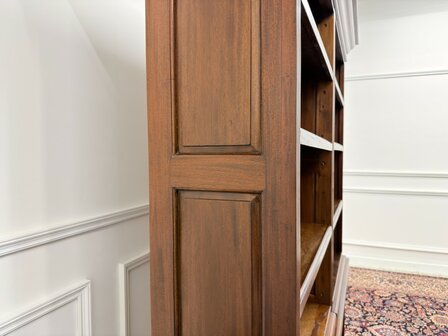 Klassiek-Engels-Antiek-Oud-Mahoniehout-Vintage-Chesterfield-Boekenkast-Kast
