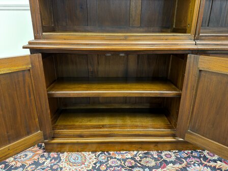 Klassiek-Engels-Antiek-Oud-Mahoniehout-Vintage-Chesterfield-Boekenkast-Kast