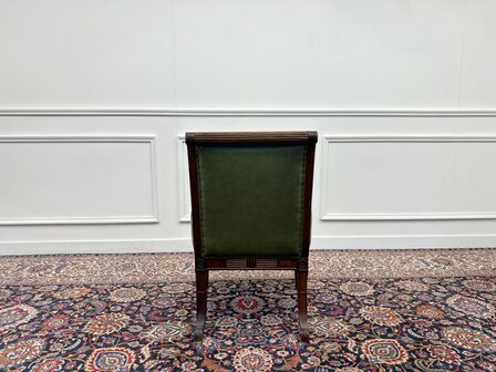 Klassiek-Engels-Antiek-Oud-Vintage-Chesterfield-Bureaustoel-Fauteuil-Stoel