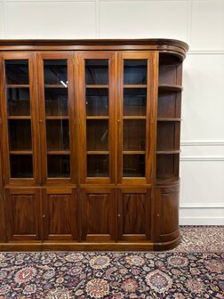 Klassiek-Engels-Oud-Antiek-Chesterfield-Vintage-Boekenkast-Bibiotheekkast-Buffetkast-Kast