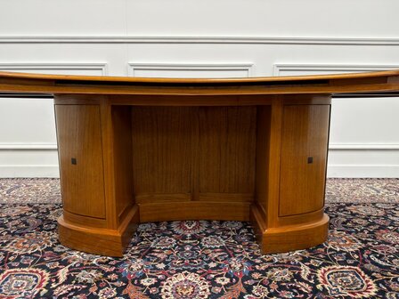 Klassiek-Antiek-Engels-Oud-Chesterfield-Art-Deco-Originele-Globe-Wernicke-Bureau-Desk-met-Bureaustoel-en-Bureaulegger