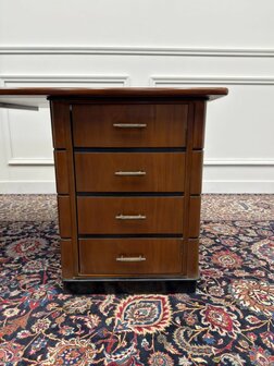 Klassiek-Antiek-Oud-Engels-Chesterfield-Vintage-Art-Deco-Bureau-Desk