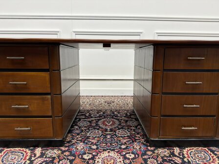 Klassiek-Antiek-Oud-Engels-Chesterfield-Vintage-Art-Deco-Bureau-Desk