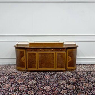 Klassiek-Antiek-Italiaans-Oud-Vintage-Dressoir-Kantoorkast-Wortelhout