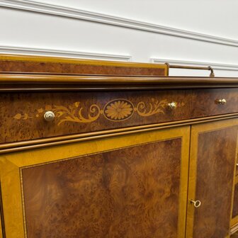Klassiek-Antiek-Italiaans-Oud-Vintage-Dressoir-Kantoorkast-Wortelhout