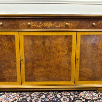 Klassiek-Antiek-Italiaans-Oud-Vintage-Dressoir-Kantoorkast-Wortelhout