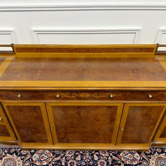 Klassiek-Antiek-Italiaans-Oud-Vintage-Dressoir-Kantoorkast-Wortelhout